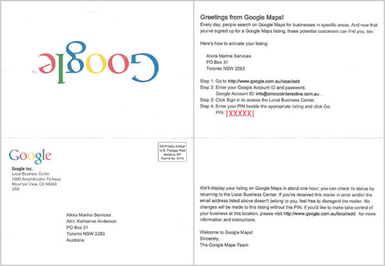 Your Google My Business Postcard